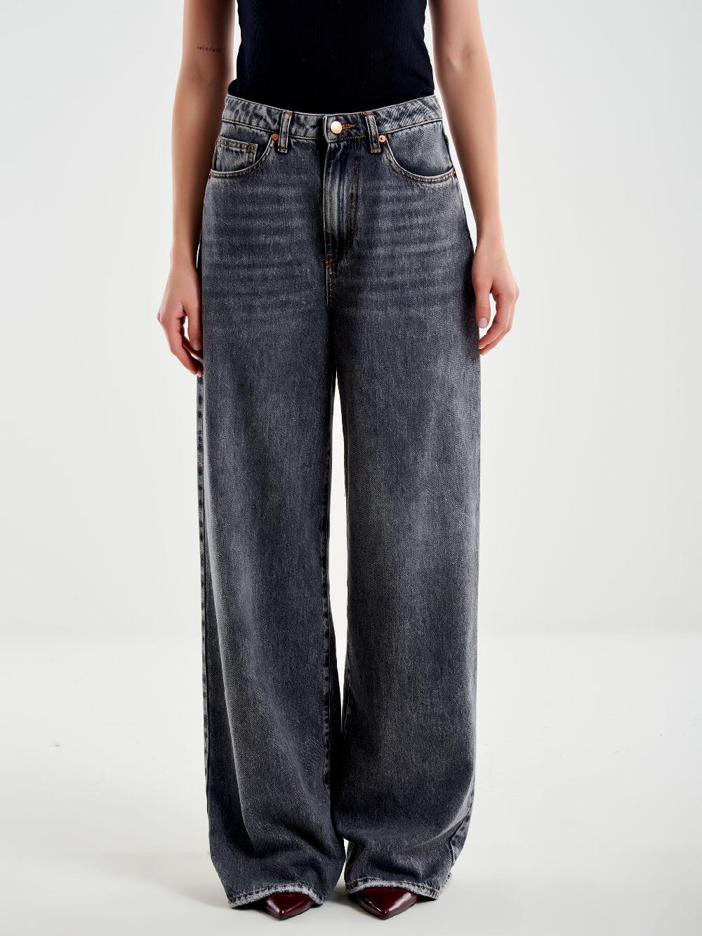 Vicolo Jeans Abby Ampi Grigi Nero Offerta Pasqua