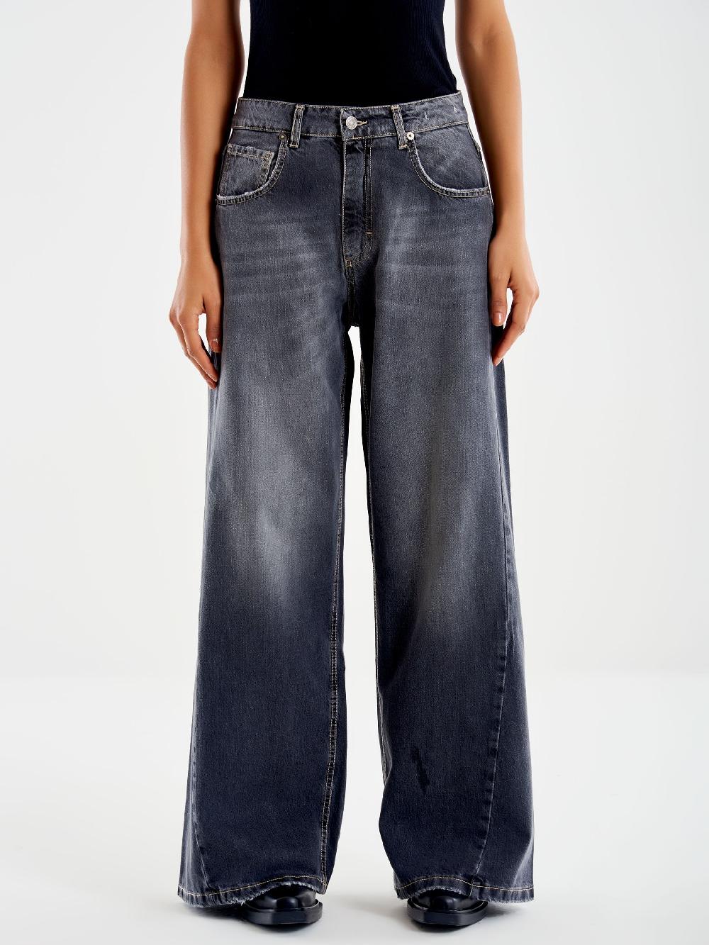 Vicolo Jeans Margaret Ampio Nero Offerta per la Festa della Mamma