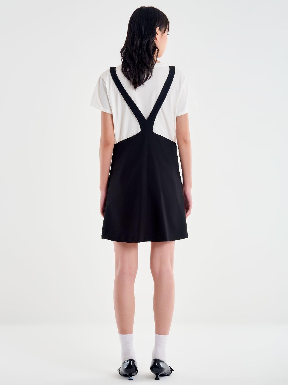 Vicolo Abito a Trapezio con T-Shirt Nero Nuovi prodotti