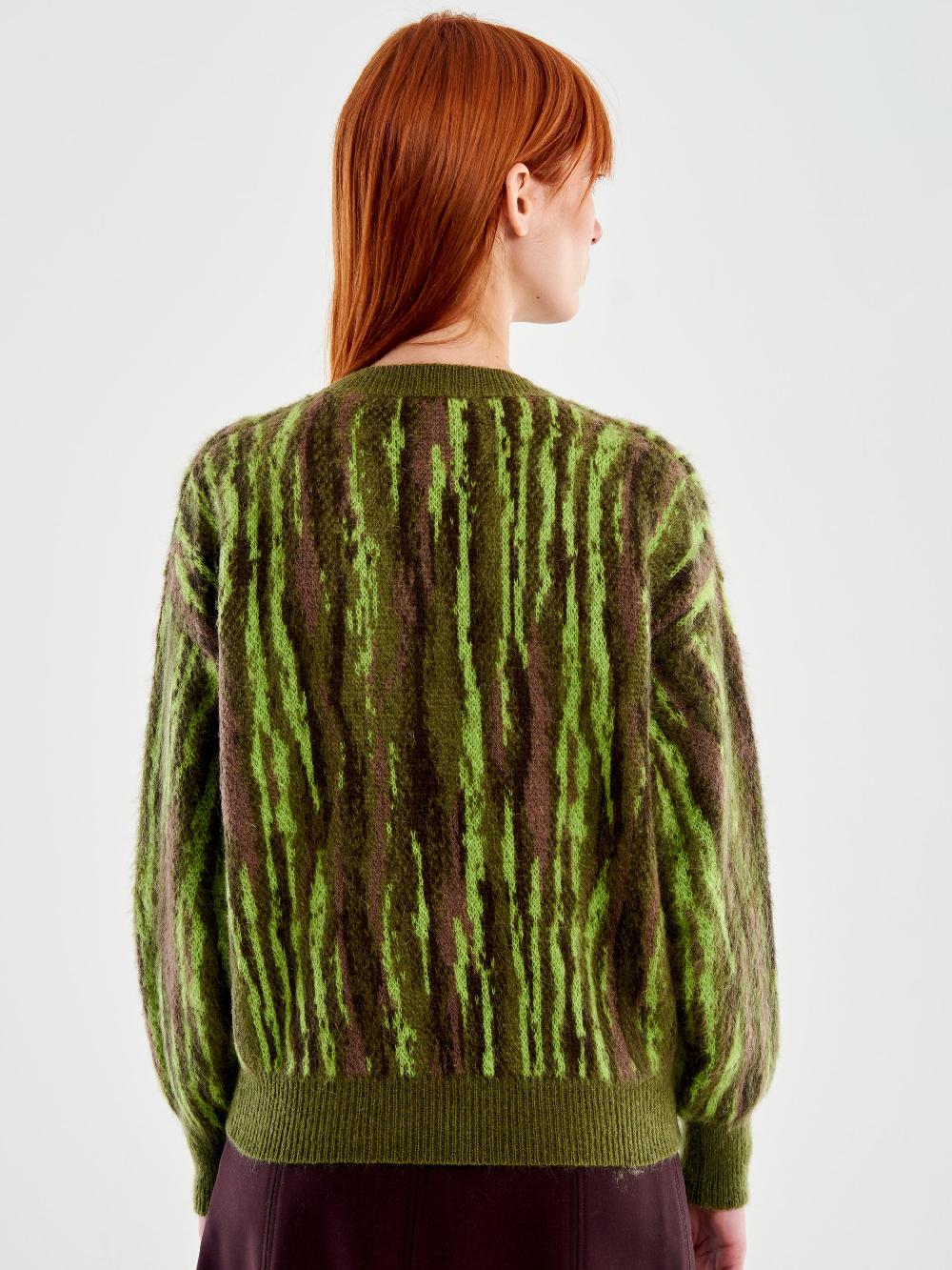 Vicolo Pull Girocollo Fantasia Verde Offerte speciali