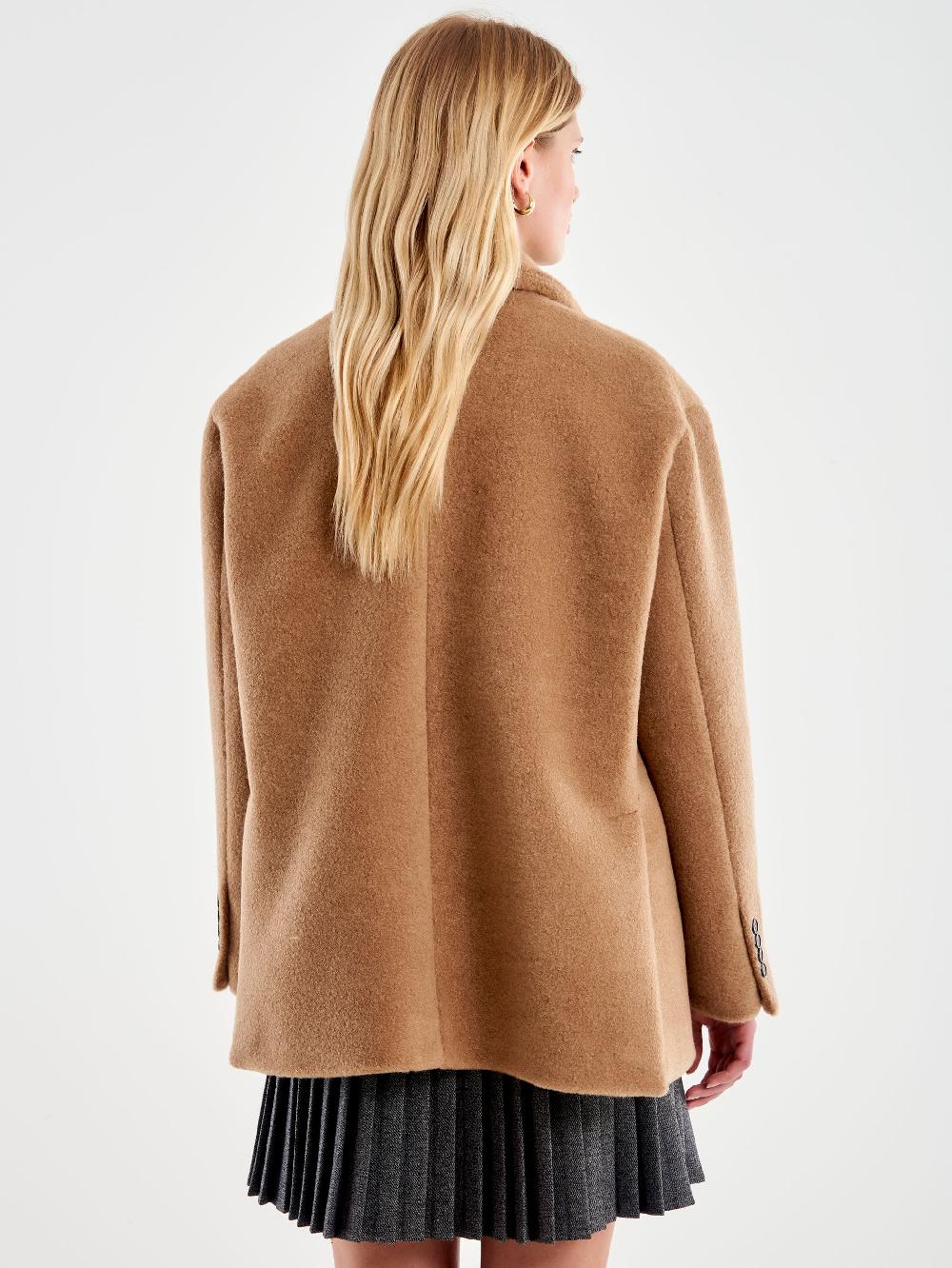 Vicolo Blazer Bouclé Oversized Cammello Solo un giorno rimasto