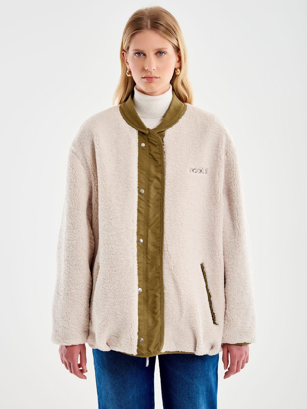 Vicolo Bomber Oversized Double Face Militare Enormi sconti