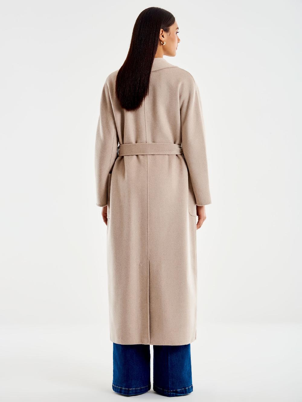 Vicolo Cappotto con Cintura Lungo Beige Officina