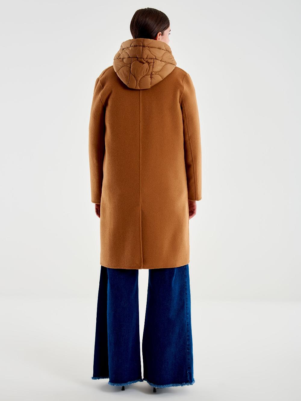 Vicolo Cappotto con Gilet Imbottito Cammello Black Friday Prezzi