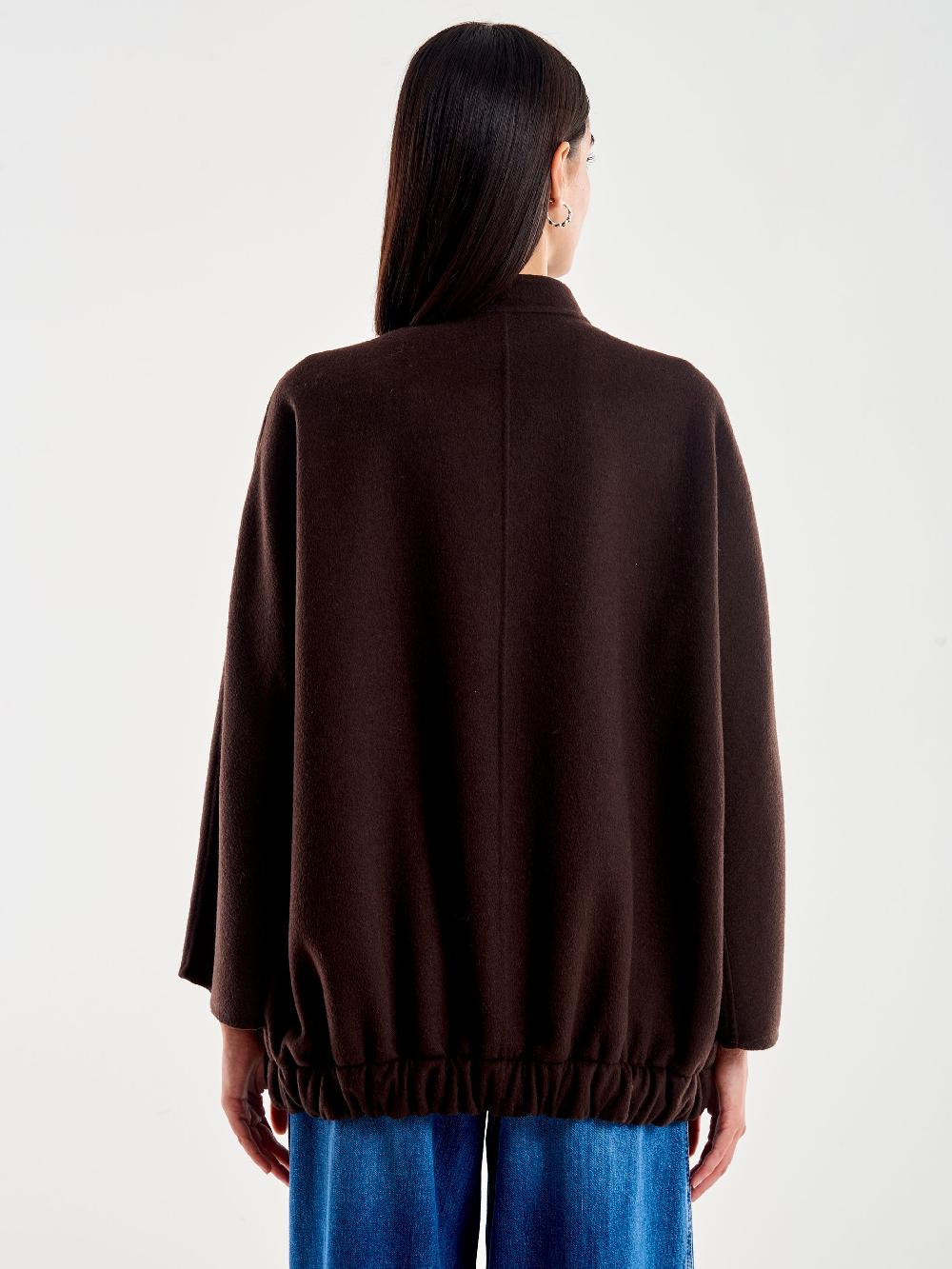 Vicolo Bomber in Misto Lana Marrone Italy