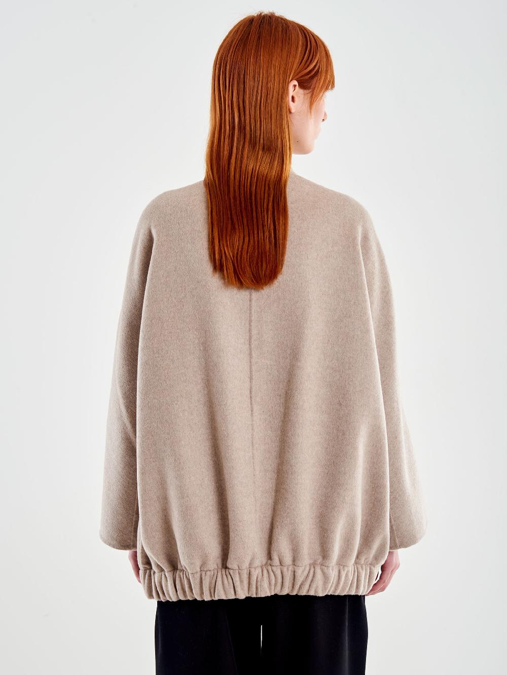 Vicolo Bomber in Misto Lana Beige Vendita