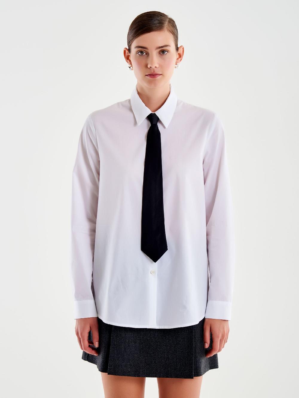 Vicolo Camicia con Cravatta Bianco Promozione