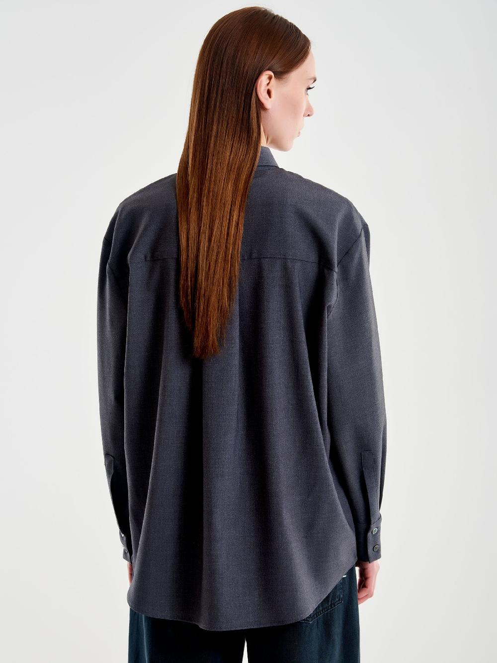 Vicolo Camicia con Cravatta a Righe Grigio Pezzi Unici