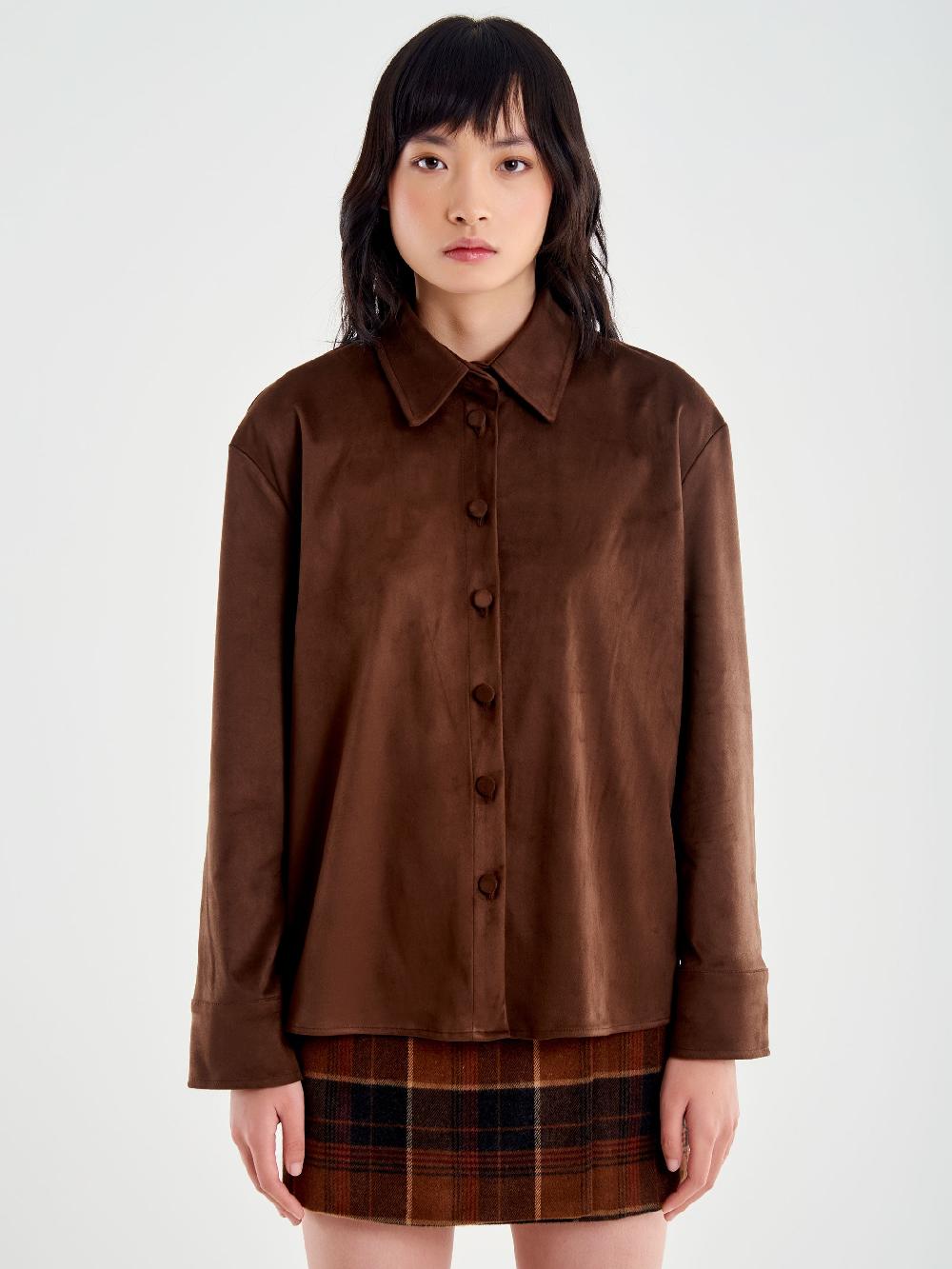 Vicolo Camicia Over in Alcantara Moro Negozi Online