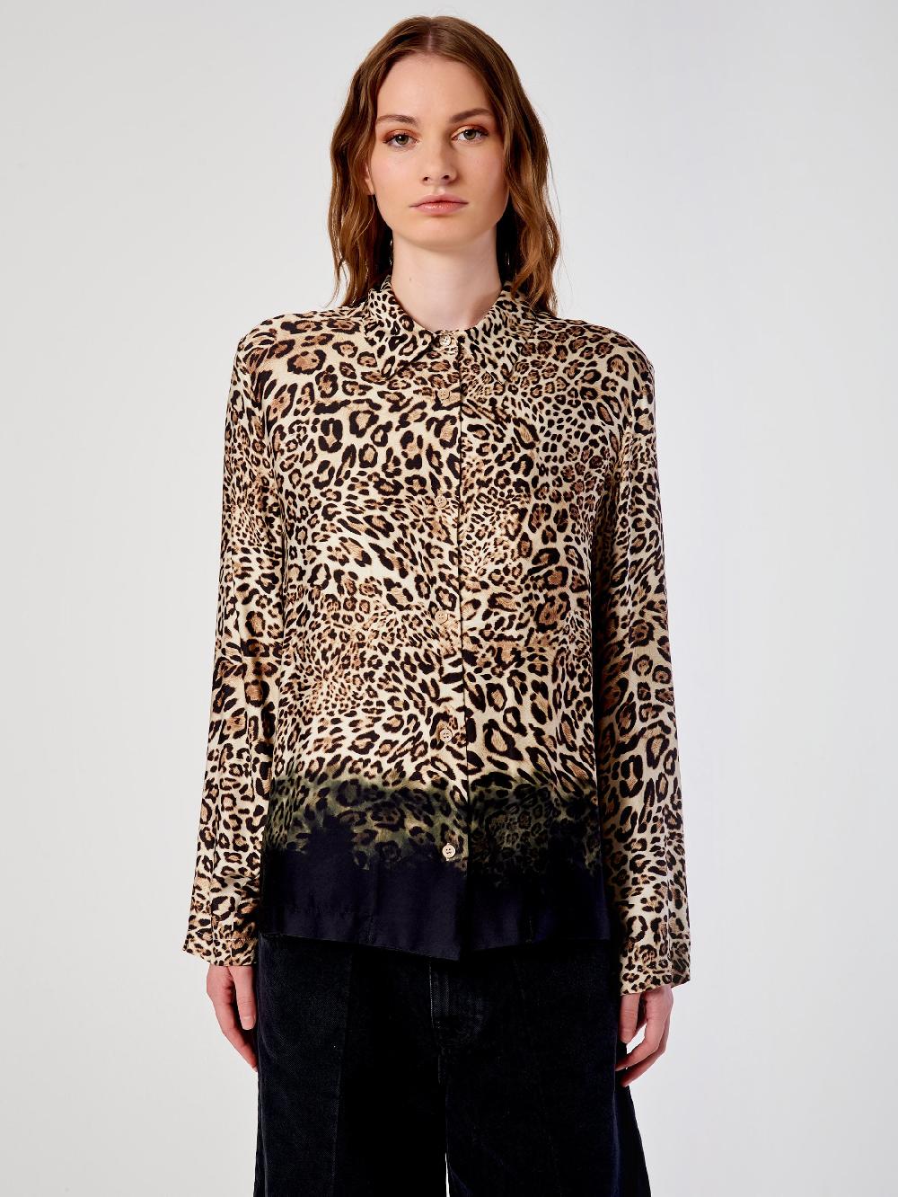 Vicolo Camicia Animalier SfumataBeige Promozione Limitata