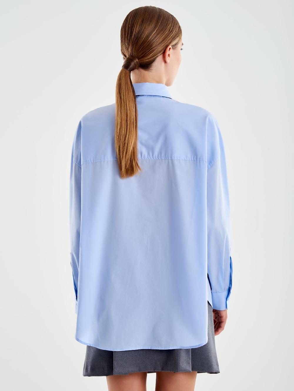 Vicolo Camicia con Lavalliere Azzurro Fino Al -60%