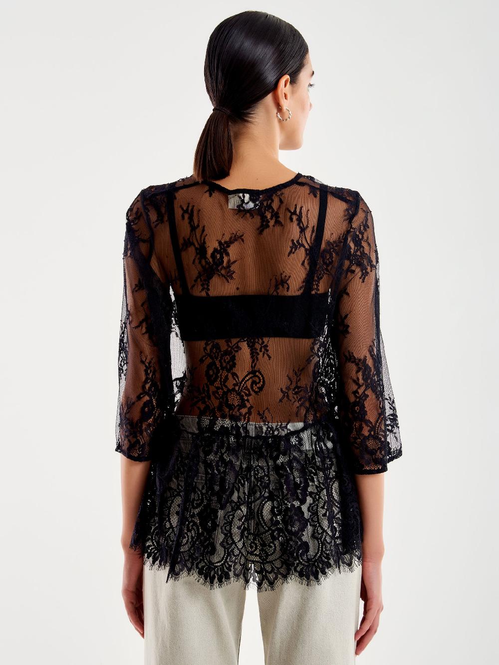 Vicolo Camicia in Pizzo Nero Shopping Online