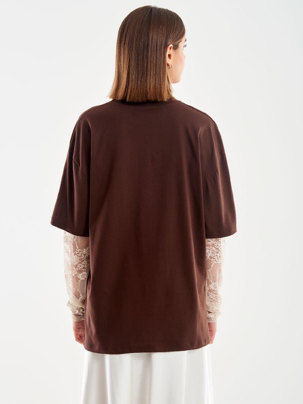 Vicolo T-Shirt Combinata Pizzo Moro Comprare a buon mercato