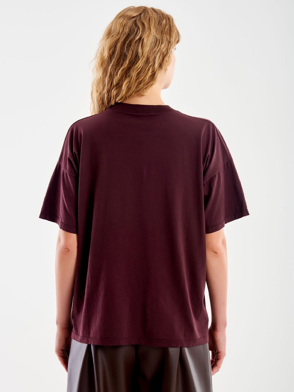 Vicolo T-shirt Varsity "Los Angeles" Bordeaux Vendite stagionali