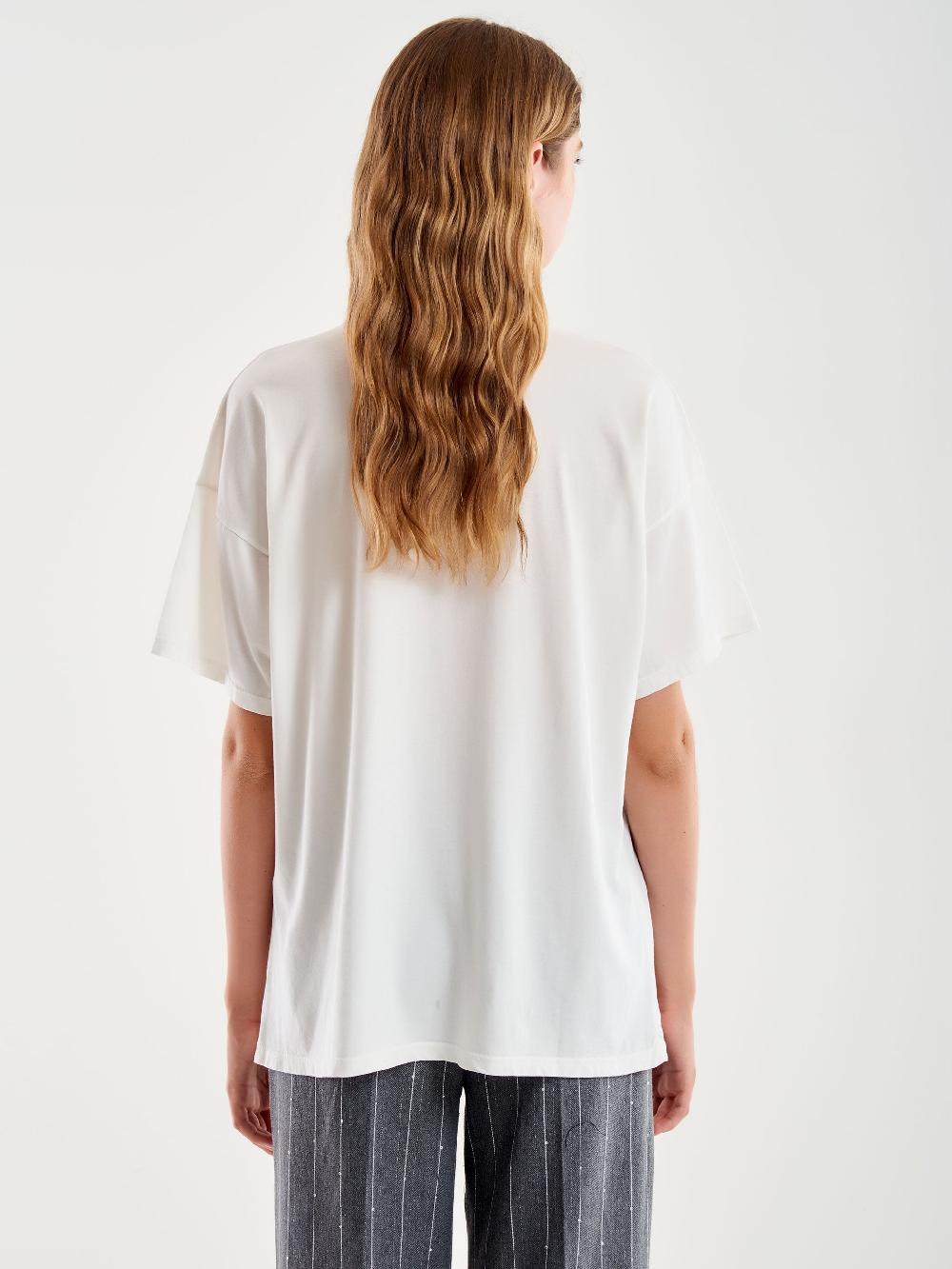 Vicolo T-Shirt Basic Over Bianco Offerta Giorno del Papà