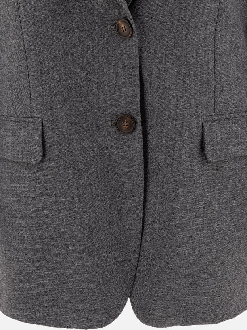 Vietti Brunello Cucinelli Blazer monopetto in misto lana Sottocosto
