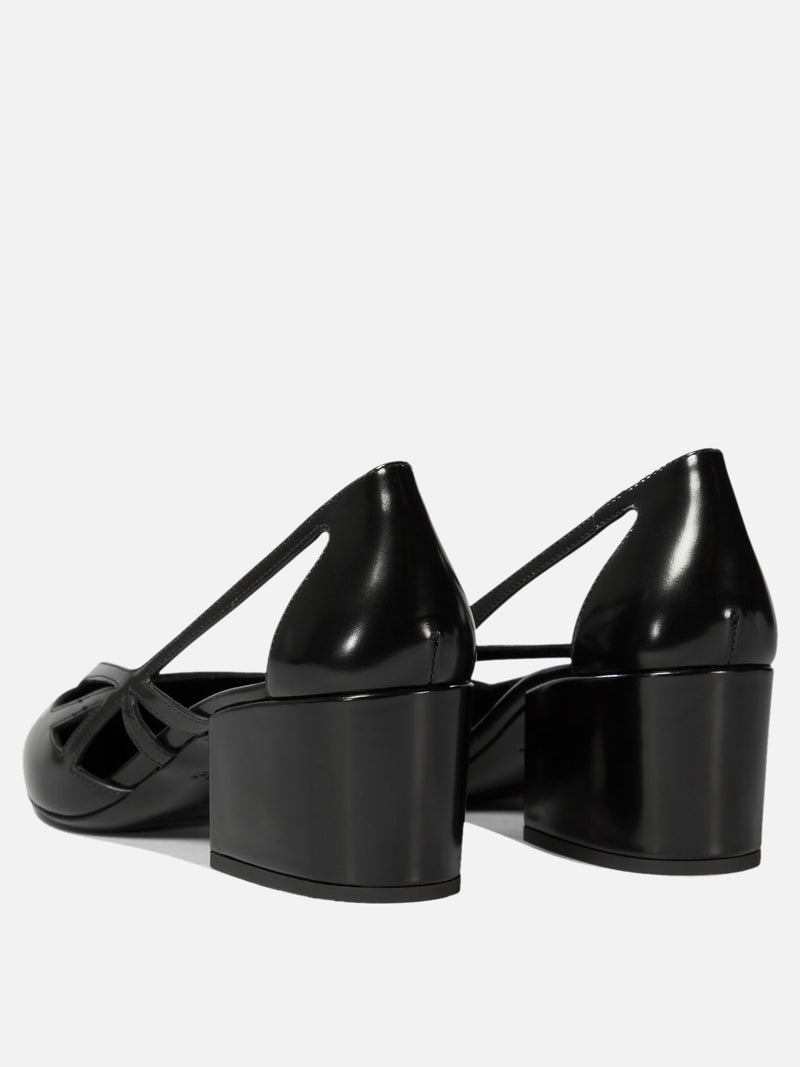 Vietti Prada Décolleté cut-out in pelle spazzolata Italia