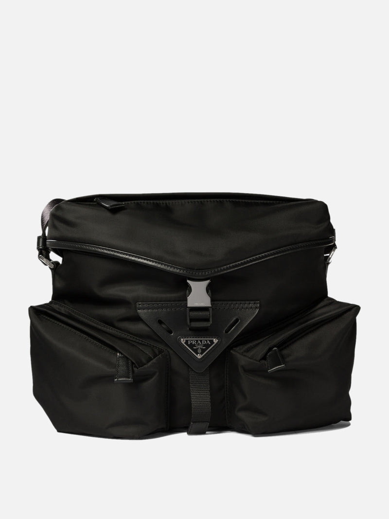 Vietti Prada Borsa con tracolla in Re-Nylon e pelle Outlet
