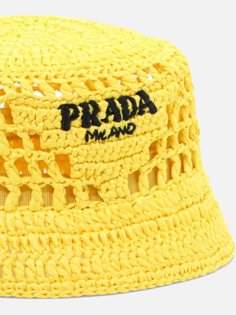 Vietti Prada Cappello da pescatore in rafia Latest fashion