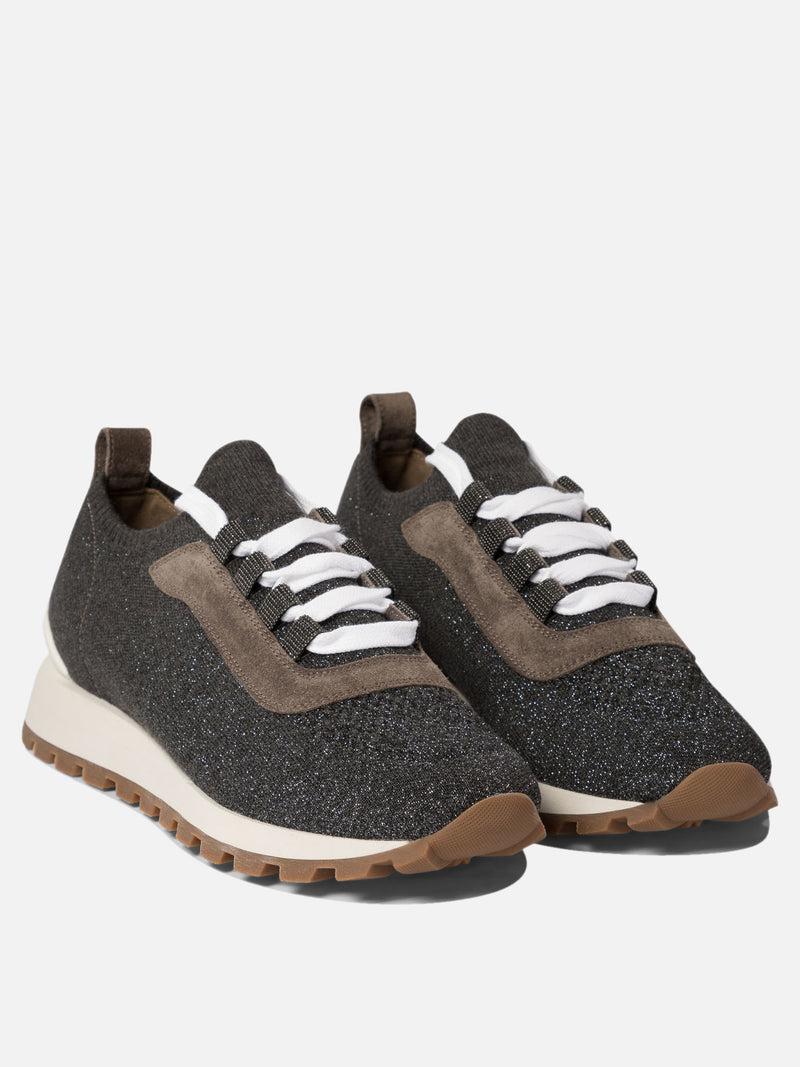 Vietti Brunello Cucinelli Sneaker "Sparkling Precious Eyelets" Prezzo basso