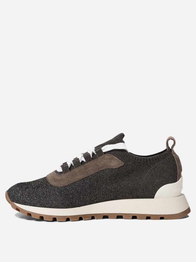 Vietti Brunello Cucinelli Sneaker "Sparkling Precious Eyelets" Prezzo basso