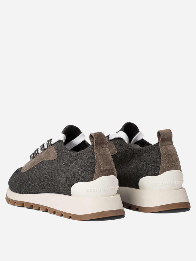 Vietti Brunello Cucinelli Sneaker "Sparkling Precious Eyelets" Prezzo basso