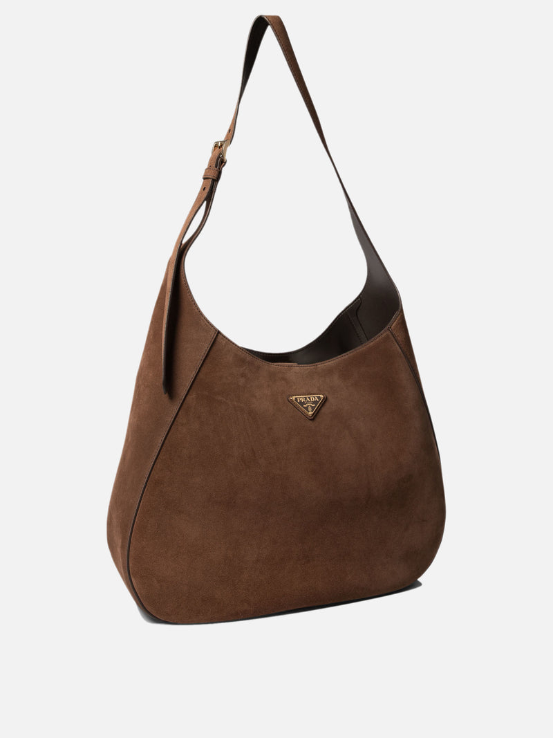 Vietti Prada Borsa hobo in pelle scamosciata Promozione