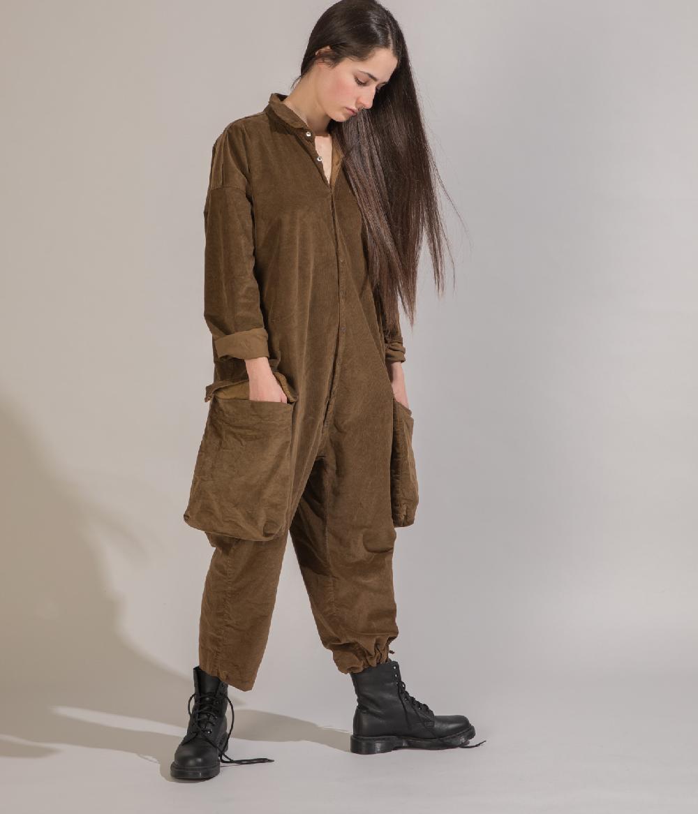 Album Di Famiglia art. 20W6084 CORDUROY CARGO JUMPSUIT In Linea