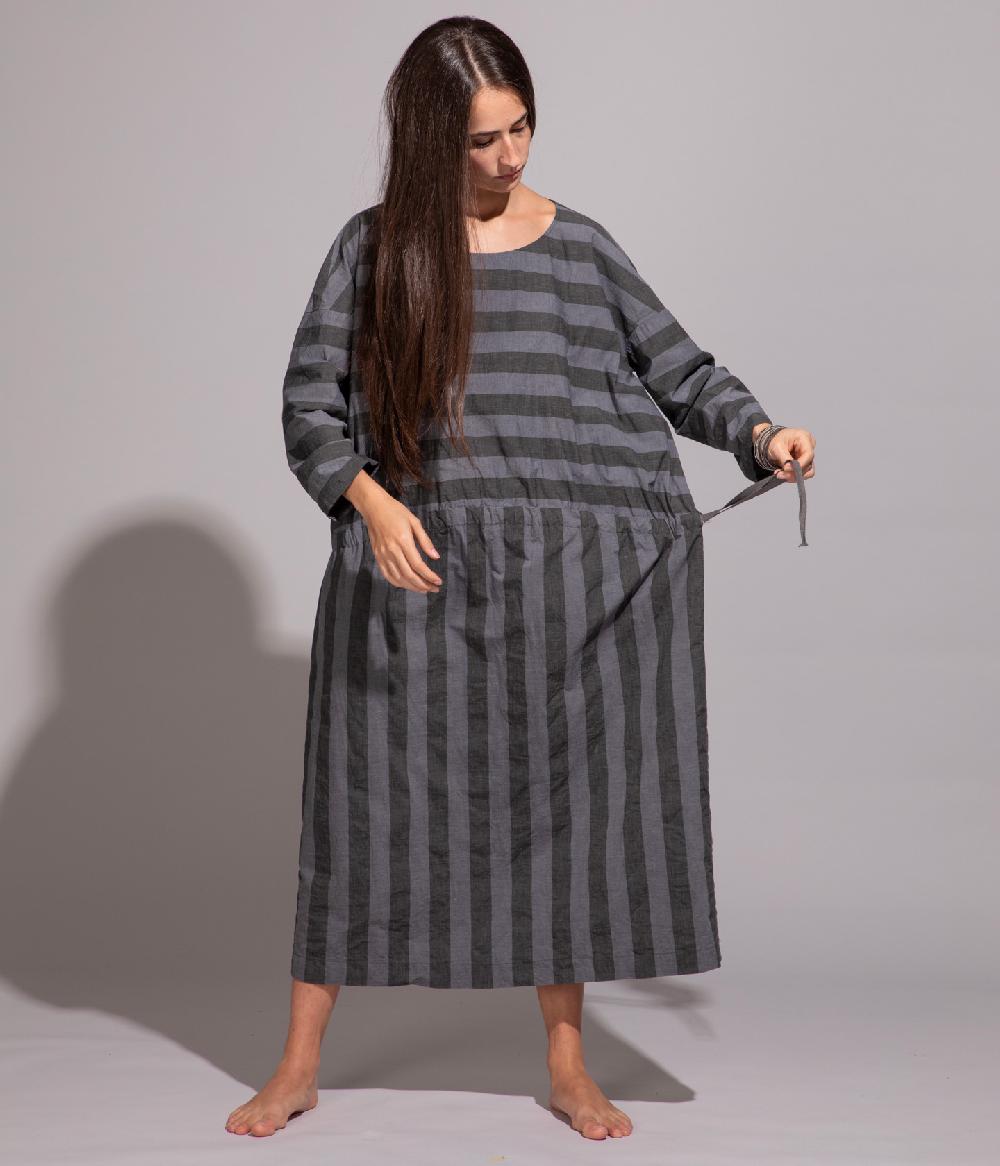 Album Di Famiglia art. 20S#31_90 LONG STRIPED DRESS Fornitura limitata