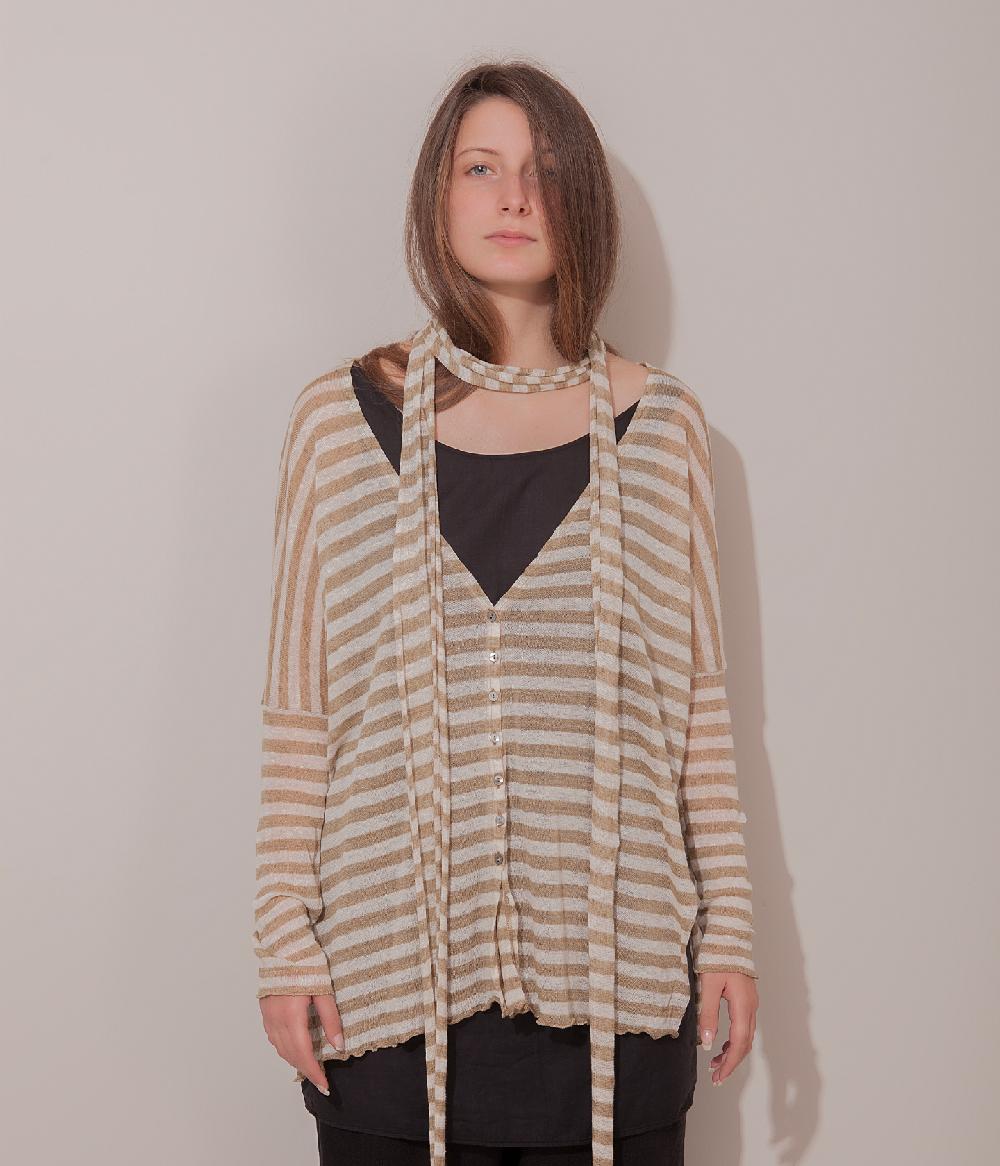 Album Di Famiglia art. 17S#41_80 STRIPED CARDIGAN LR Pezzi Unici