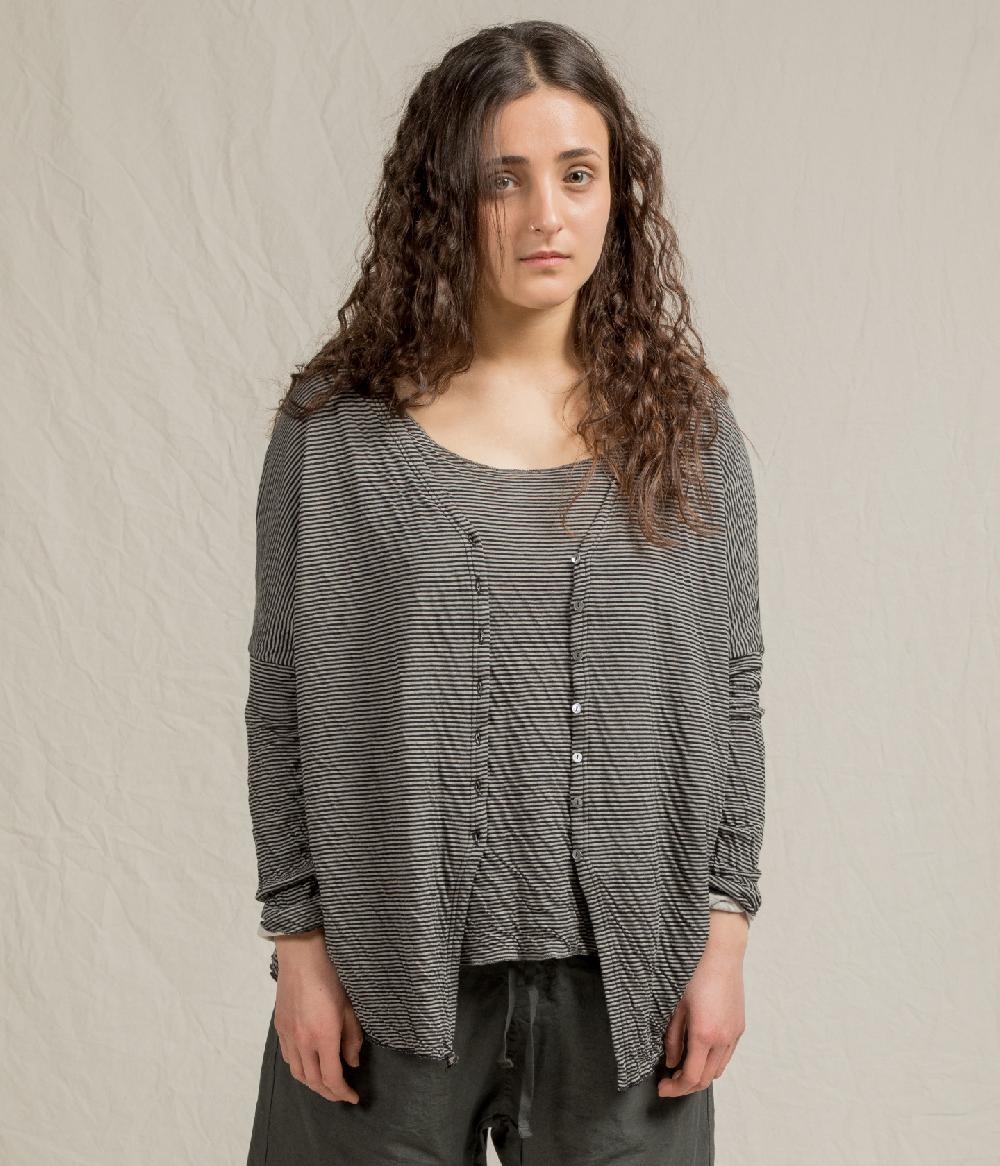 Album Di Famiglia art. 21SUP#40_165 STRIPED OVERSIZED JUMPER T Consegna Veloce