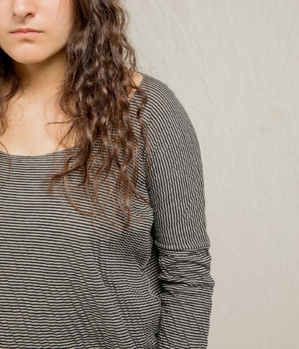 Album Di Famiglia art. 21SUP#40_165 STRIPED OVERSIZED JUMPER T Consegna Veloce