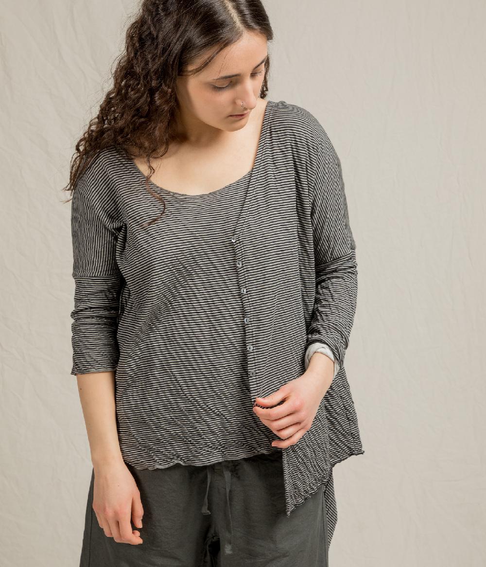 Album Di Famiglia art. 21SUP#40_165 STRIPED OVERSIZED JUMPER T Consegna Veloce