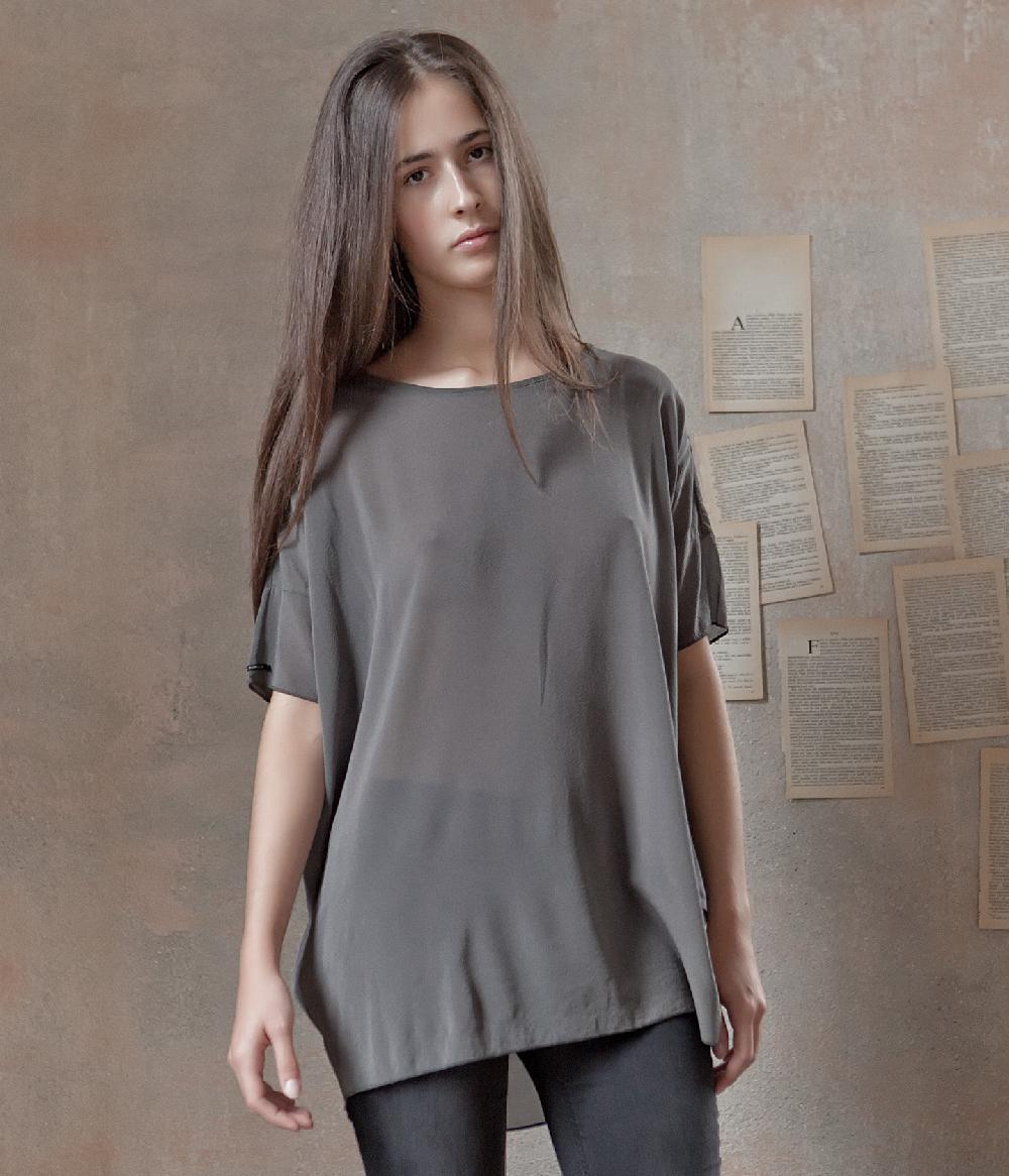 Album Di Famiglia art. 14S1712 T-SHIRT OVERSIZE M/C SETA Vendita Economica